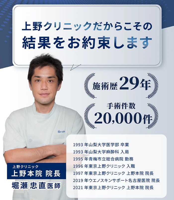東京上野クリニック院長の堀瀬医師